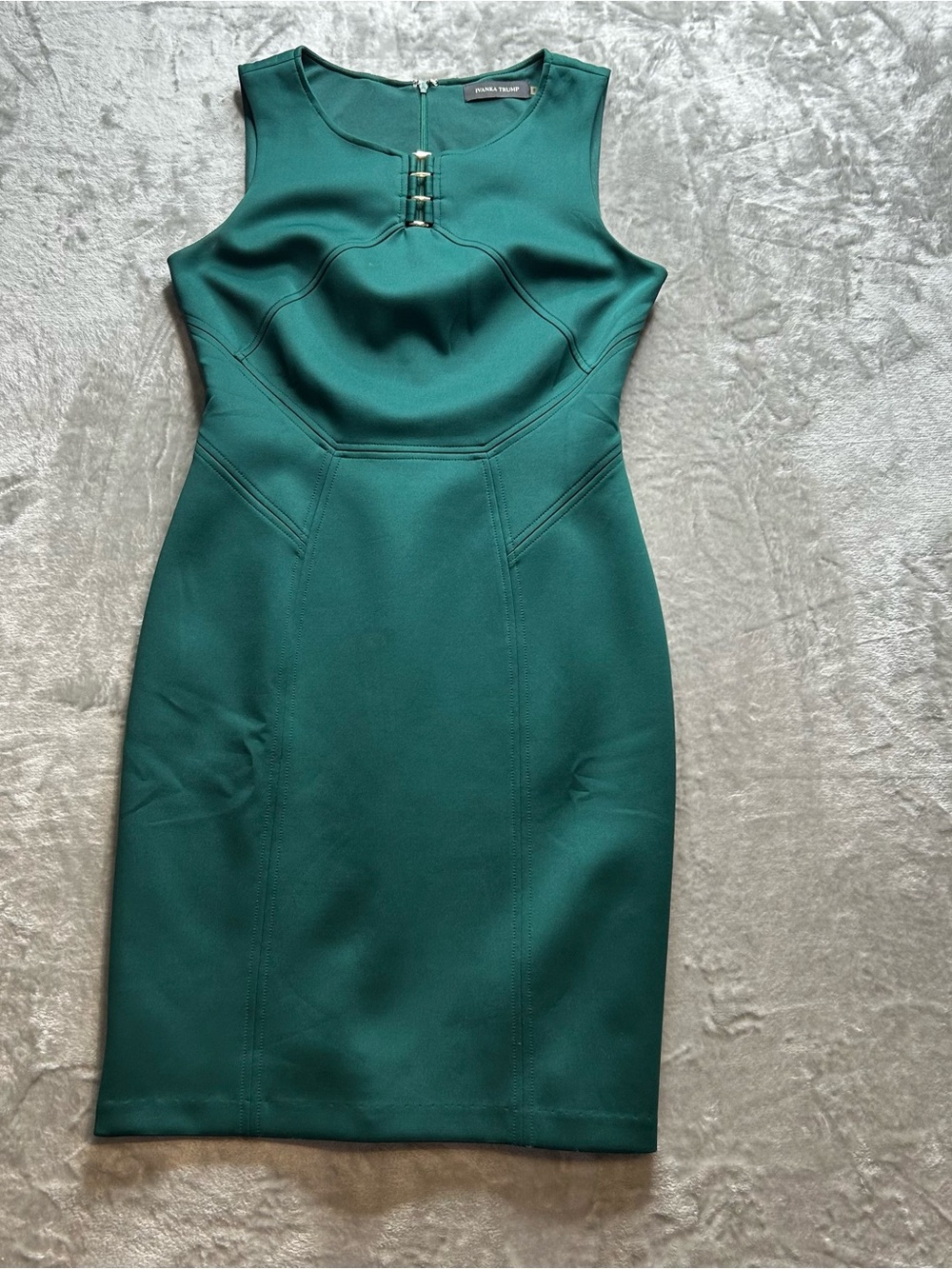 Ivanka Trump Emerald Sheath Dress - fully lined